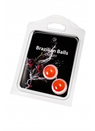 Набор из 2 шариков с массажным маслом Brazilian Balls с ароматом вишни - Secret Play - купить с доставкой в Ессентуках