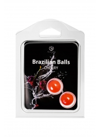 Набор из 2 шариков с массажным маслом Brazilian Balls с ароматом вишни - Secret Play - купить с доставкой в Ессентуках