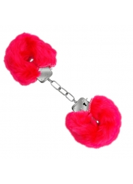 Красные меховые наручники Love с ключиками - Baile - купить с доставкой в Ессентуках