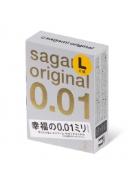 Презервативы Sagami Original 0.01 L-size увеличенного размера - 2 шт. - Sagami - купить с доставкой в Ессентуках