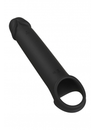 Черная насадка-удлинитель с вибрацией Vibrating Extender With Remote - Dream Toys - в Ессентуках купить с доставкой
