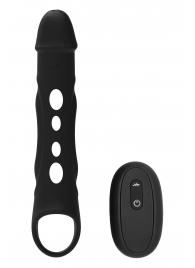 Черная насадка-удлинитель Vibrating Extender With Remote с вибрацией - Dream Toys - в Ессентуках купить с доставкой
