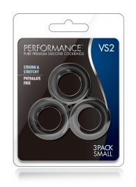 Набор из 3 черных эрекционных колец Black Small Penis Rings - Blush Novelties - в Ессентуках купить с доставкой