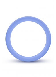 Голубое люминесцентное кольцо Silicone Glo Cock Ring - Blush Novelties - в Ессентуках купить с доставкой