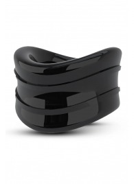 Черное эрекционное кольцо на мошонку Beef Ball Stretcher Snug - Blush Novelties - в Ессентуках купить с доставкой