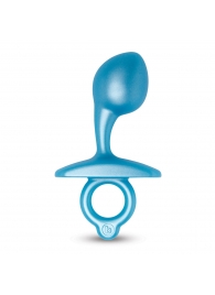 Голубая анальная пробка для массажа простаты Bulb Silicone Prostate Plug - 10,7 см. - b-Vibe - в Ессентуках купить с доставкой