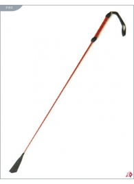 Длинный плетеный стек с красной лаковой ручкой - 85 см. - Подиум - купить с доставкой в Ессентуках