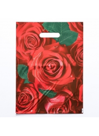 Пакет с цветочным принтом и вырубной ручкой (30х40 см) - Сима-Ленд - купить с доставкой в Ессентуках