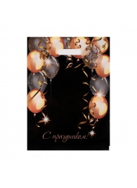 Пакет с вырубной ручкой и принтом в виде шариков (30х40 см) - Сима-Ленд - купить с доставкой в Ессентуках