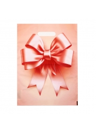 Пакет с принтом в виде банта с вырубной ручкой (30х40 см) - Сима-Ленд - купить с доставкой в Ессентуках
