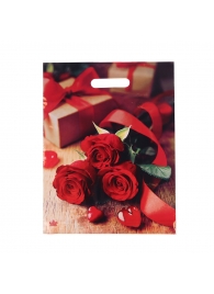 Пакет с принтом в виде роз (31х40 см) - Сима-Ленд - купить с доставкой в Ессентуках