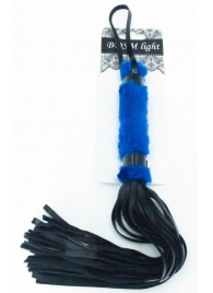 Нежная плеть с синим мехом BDSM Light - 43 см. - БДСМ Арсенал - купить с доставкой в Ессентуках