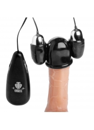 Черная стимулирующая насадка для головки полового члена Multi Speed Vibrating Penis Head Teaser - XR Brands - в Ессентуках купить с доставкой