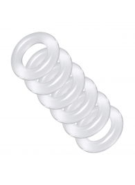 Комплект из 6 прозрачных эрекционных колец Ring Master Custom Ball Stretcher Kit - XR Brands - в Ессентуках купить с доставкой