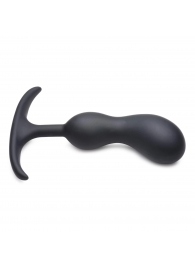 Черный массажер простаты с утяжелителями Premium Silicone Weighted Prostate Plug Medium - 16,3 см. - XR Brands - в Ессентуках купить с доставкой