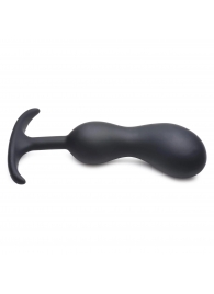 Черный массажер простаты с утяжелителями Premium Silicone Weighted Prostate Plug Large - 18,8 см. - XR Brands - в Ессентуках купить с доставкой