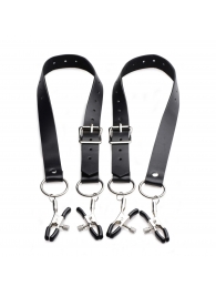 Ремни с зажимами для половых губ Spread Labia Spreader Straps with Clamps - XR Brands - купить с доставкой в Ессентуках