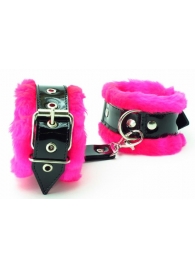 Оковы на ноги с розовым мехом BDSM Light - БДСМ Арсенал - купить с доставкой в Ессентуках
