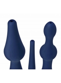 Набор из 3 универсальных насадок для анального душа Universal 3 Piece Silicone Enema Attachment Set - XR Brands - купить с доставкой в Ессентуках