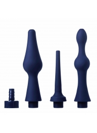 Набор из 3 универсальных насадок для анального душа Universal 3 Piece Silicone Enema Attachment Set - XR Brands - купить с доставкой в Ессентуках