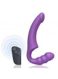 Фиолетовый безремневой страпон Straples Strap-On Dildo - Erokay - купить с доставкой в Ессентуках