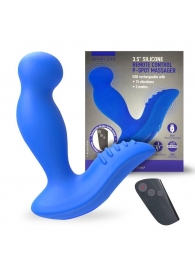 Синий вибромассажер простаты 3,5’’ Remote Control P-spot Massager - 12,5 см. - Erokay - в Ессентуках купить с доставкой
