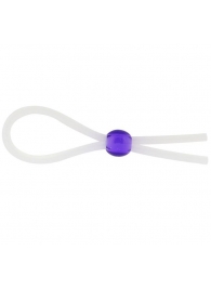 Прозрачное лассо с фиолетовой бусиной SILICONE COCK RING WITH BEAD LAVENDER - NMC - в Ессентуках купить с доставкой