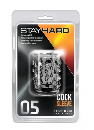 Прозрачная насадка с капельками STAY HARD COCK SLEEVE 05 CLEAR - Blush Novelties - в Ессентуках купить с доставкой