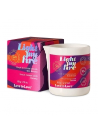 Массажная свеча Light My Fire Coconut с ароматом кокоса - 65 гр. - Love to Love - купить с доставкой в Ессентуках