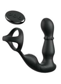 Черный вибростимулятор простаты с кольцом Ass-gasm Slide   Glide - Pipedream - в Ессентуках купить с доставкой