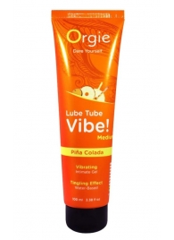 Гель с эффектом вибрации Lube Tube Vibe Medium Pina Colada - 100 мл. - ORGIE - купить с доставкой в Ессентуках