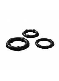 Набор из 3 черных эрекционных колец Babooom Ring Set - Adrien Lastic - в Ессентуках купить с доставкой