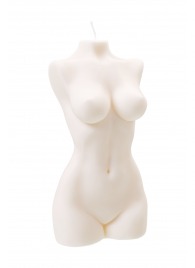 Белая интерьерная свеча в форме женского торса - 850 гр. - Pecado - купить с доставкой в Ессентуках