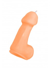Оранжевая свеча в форме пениса - 47 гр. - Pecado - купить с доставкой в Ессентуках