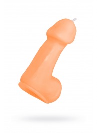 Оранжевая свеча в форме пениса - 47 гр. - Pecado - купить с доставкой в Ессентуках