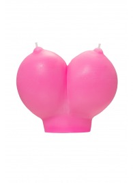 Розовая свеча «Сиськи» - 150 гр. - Pecado - купить с доставкой в Ессентуках