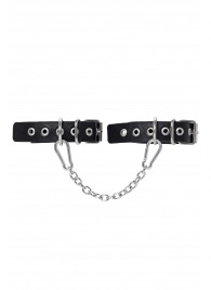 Черные оковы из одного ремешка с люверсами - Pecado - купить с доставкой в Ессентуках