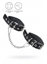 Черные оковы из одного ремешка с люверсами - Pecado - купить с доставкой в Ессентуках