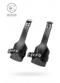 Черные подвесы с белой строчкой - Pecado - купить с доставкой в Ессентуках