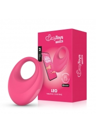 Розовое интерактивное эрекционное виброкольцо Leo - Easy toys - в Ессентуках купить с доставкой