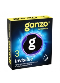 Супертонкие презервативы Ganzo Invisible - 3 шт. - Ganzo - купить с доставкой в Ессентуках