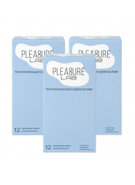 Набор из 3 упаковок ультратонких презервативов Pleasure Lab (по 12 шт.) - Pleasure Lab - купить с доставкой в Ессентуках