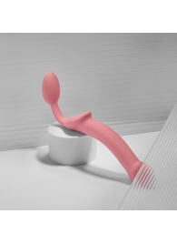 Розовый безремневой страпон Strap-on-me Semi-Realistic Bendable Strap-On size M - Strap-on-me - купить с доставкой в Ессентуках