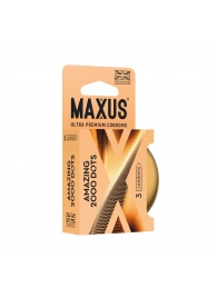 Точечные презервативы MAXUS 2000 Amazing Dots с железным кейсом - 3 шт. - Maxus - купить с доставкой в Ессентуках