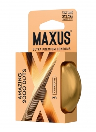 Точечные презервативы MAXUS 2000 Amazing Dots с железным кейсом - 3 шт. - Maxus - купить с доставкой в Ессентуках
