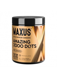Точечные презервативы MAXUS 2000 Amazing Dots с железным кейсом - 12 шт. - Maxus - купить с доставкой в Ессентуках