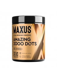 Точечные презервативы MAXUS 2000 Amazing Dots с железным кейсом - 15 шт. - Maxus - купить с доставкой в Ессентуках