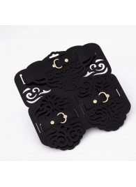 Фигурный набор для БДСМ-игр с узорами и золотистой фурнитурой - Crazy Handmade - купить с доставкой в Ессентуках