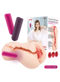 Мастурбатор-вагина с вибрацией Jenny Onahole edition 005 - KOKOS - в Ессентуках купить с доставкой