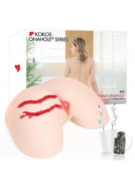 Мастурбатор-полуторс с двойным слоем материала и вибрацией Jenny Onahole Real Hips - KOKOS - в Ессентуках купить с доставкой